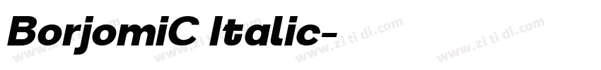 BorjomiC Italic字体转换